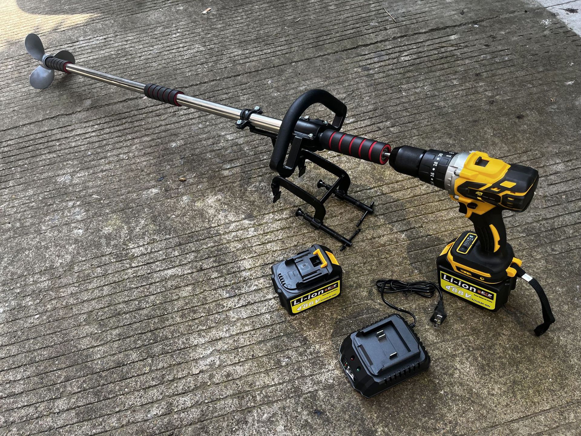 Fishing Kayak Trolling Motor - Electric Drill Manual Propeller Fishing Boats