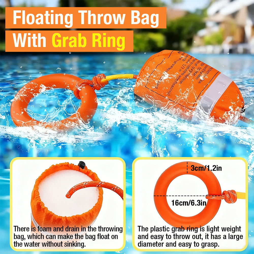 1SET Water Rescue Throw Bag, w - Fishing Kayak Crate incelemesi ve fiyatı