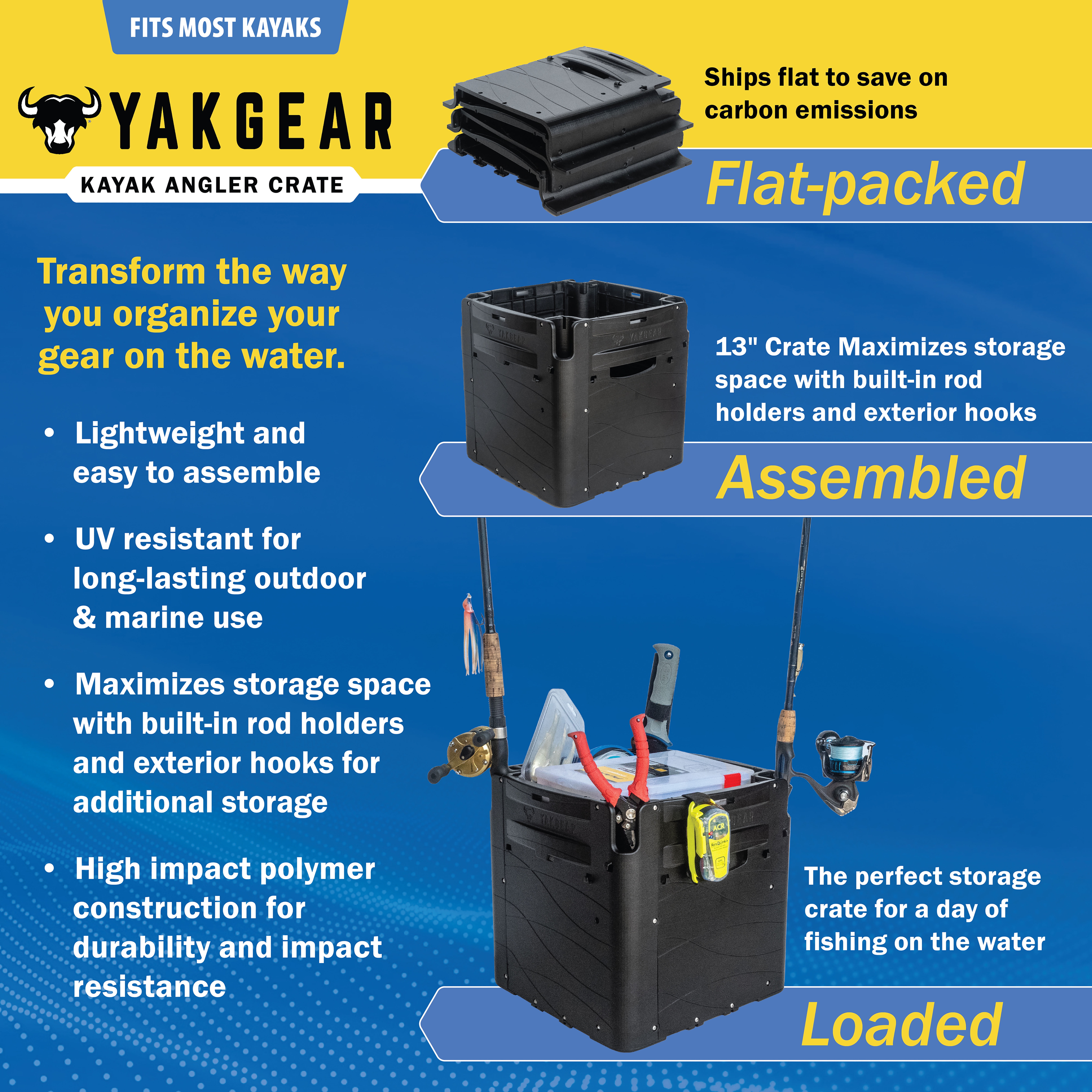 13-Inch Kayak Angler Crate – T - Fishing Kayak Crate incelemesi ve fiyatı