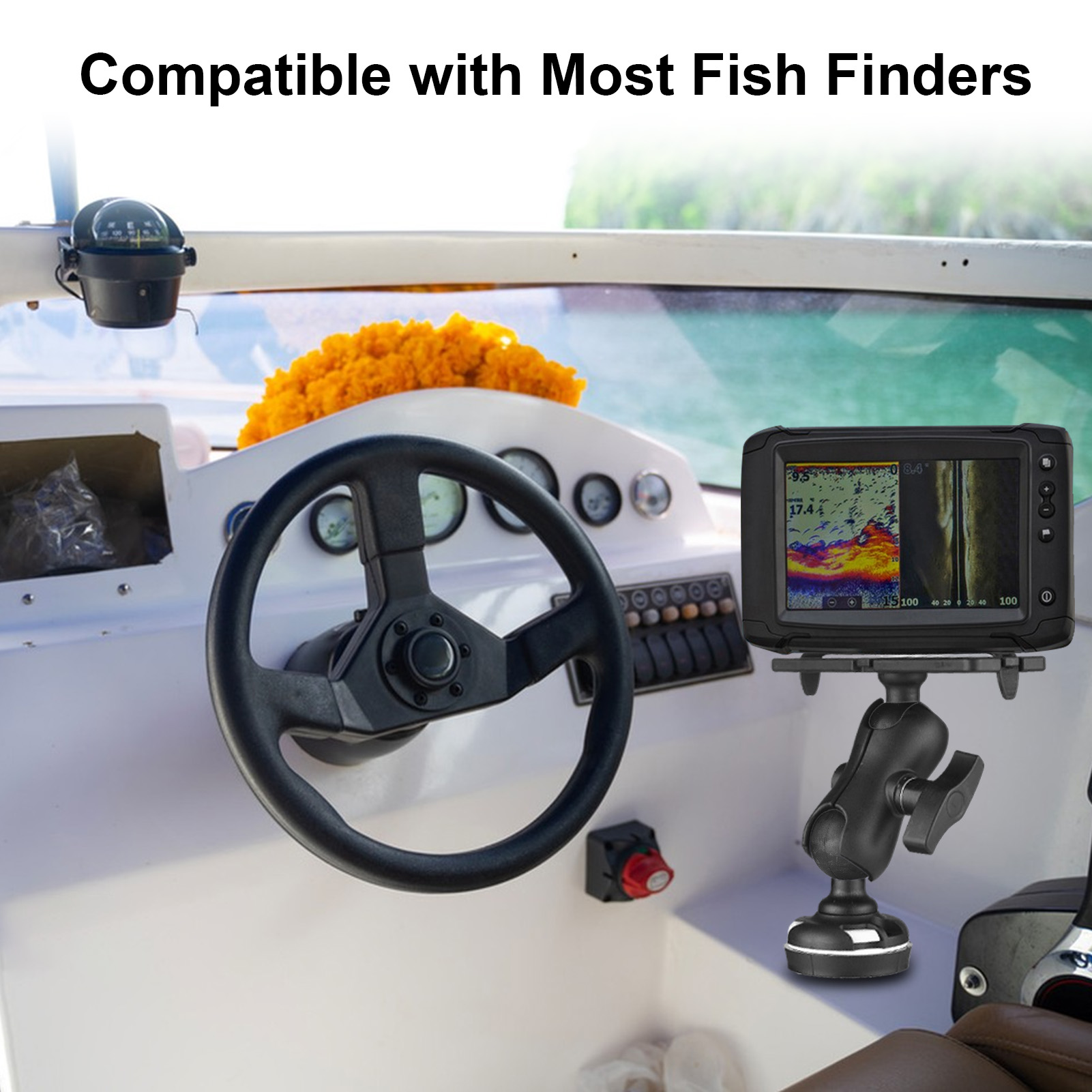Fish Finder Mount with Rectang - Fishing Kayak Fish Finder Mount incelemesi ve fiyatı